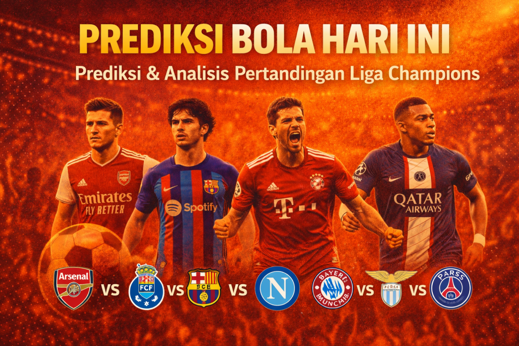 Prediksi Bola Hari Ini: Arsenal, Barcelona, Bayern, dan PSG Siap Bikin Malam Panjang