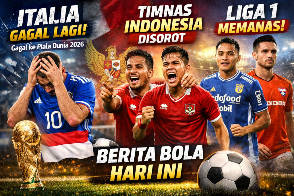 Berita Bola Hari Ini: Italia Gagal Lagi, Timnas Indonesia Disorot, Liga 1 Makin Panas!