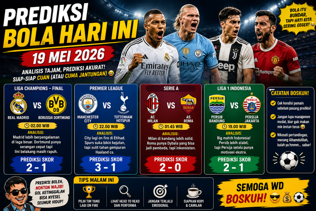 Berita Bola Trending Hari Ini 19 Mei 2026: Transfer Panas, Timnas Ramai, Liga Eropa Tegang!