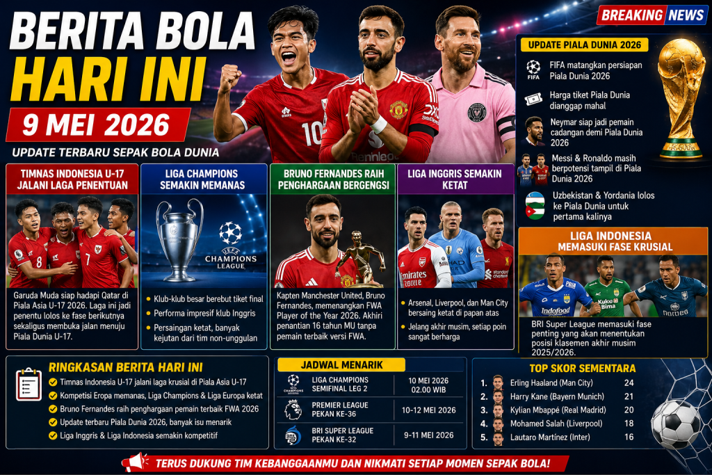 Prediksi Bola Hari Ini 10 Mei 2026: Liverpool dan Bayern Munich Diunggulkan Menang