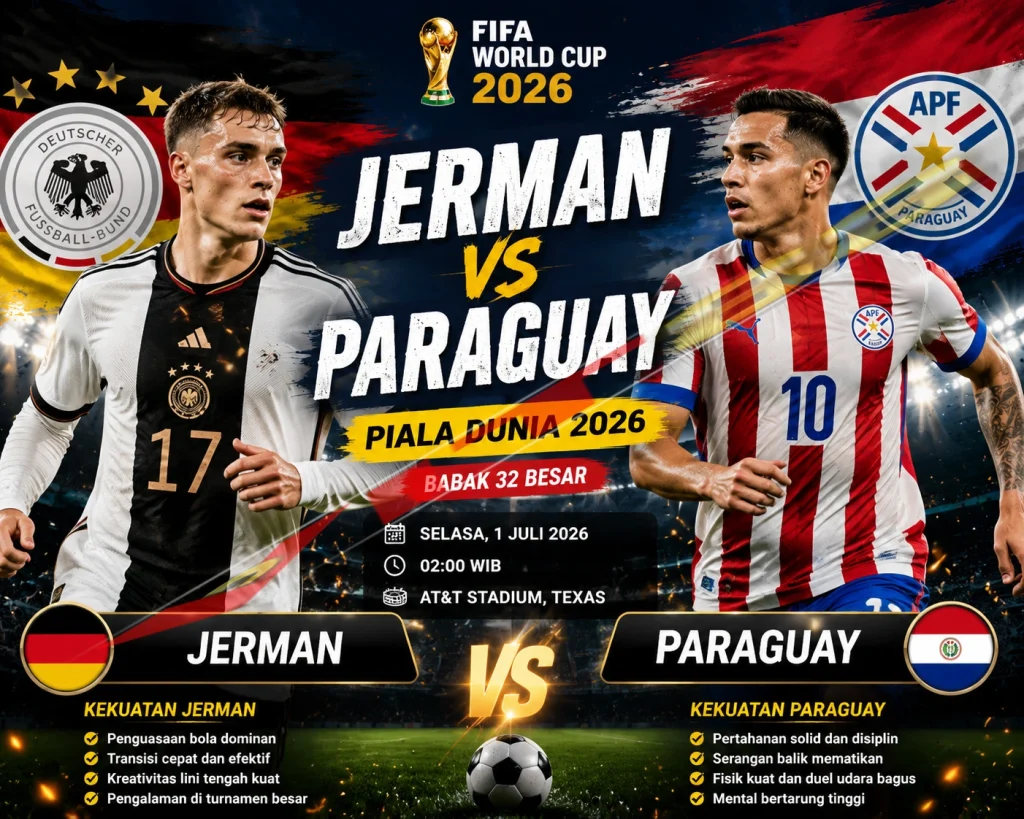 Jerman vs Paraguay 2026 | Prediksi & Analisis Lengkap Piala Dunia