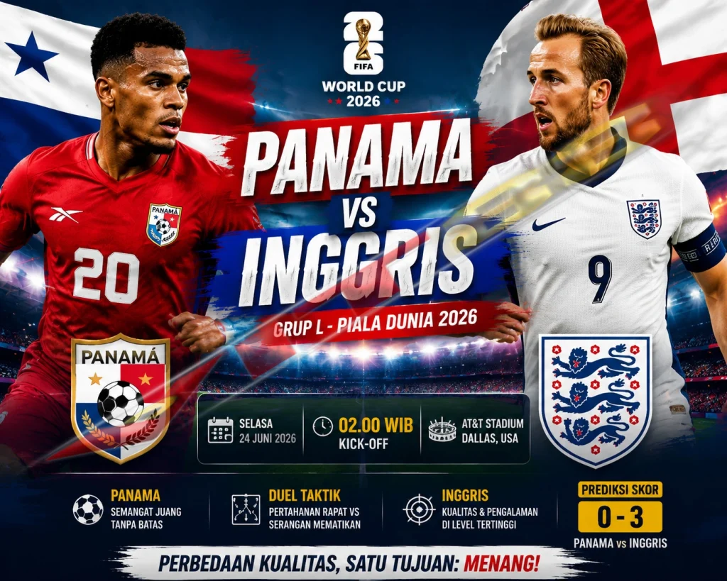 Panama vs Inggris – Prediksi & Analisis Laga Penentu Grup L Piala Dunia 2026