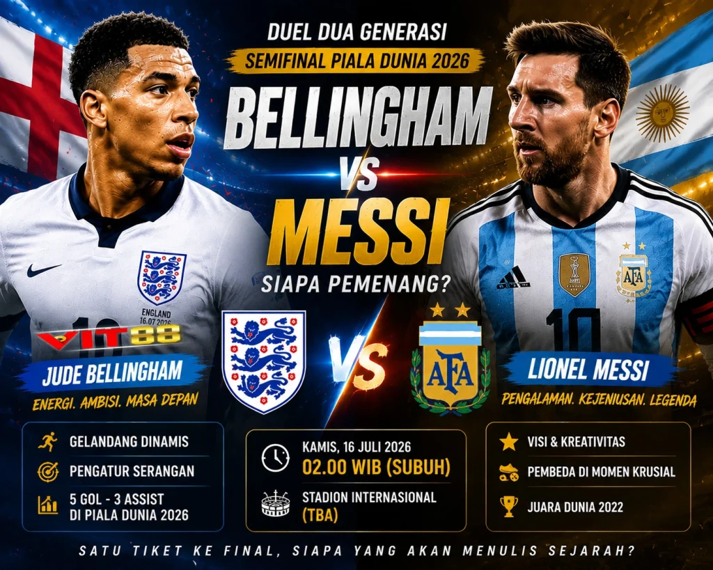 Bellingham vs Messi: Siapa Pemenang Duel Dua Generasi di Semifinal Piala Dunia 2026?