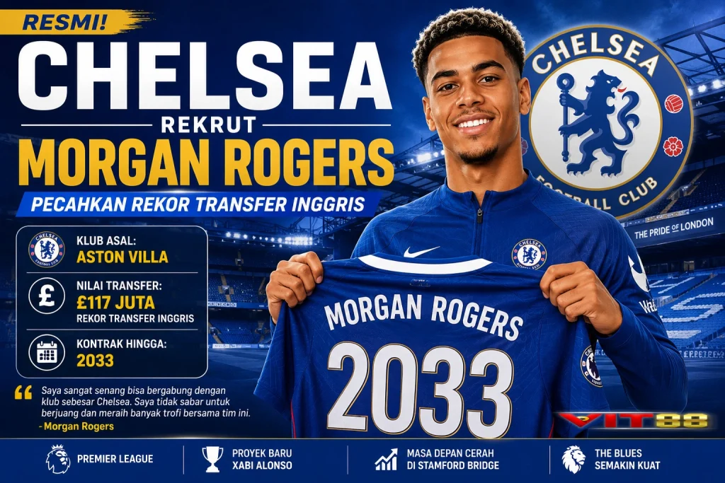Chelsea Resmi Rekrut Morgan Rogers, Pecahkan Rekor Transfer Inggris