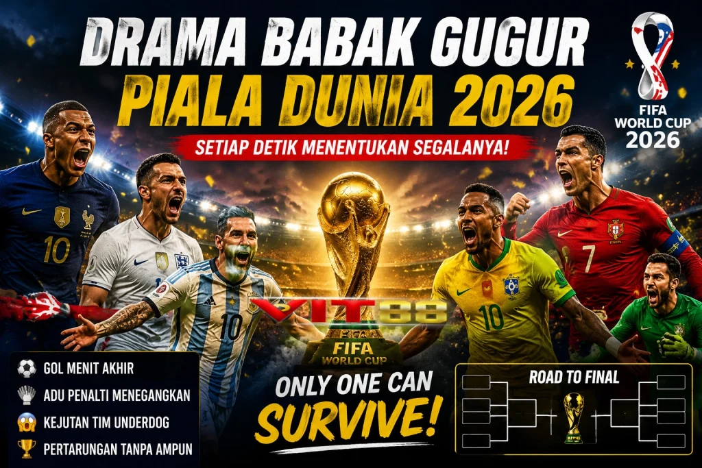 Drama Babak Gugur Piala Dunia 2026 – Saat Detik Menit Jadi Penentu Nasib Tim 