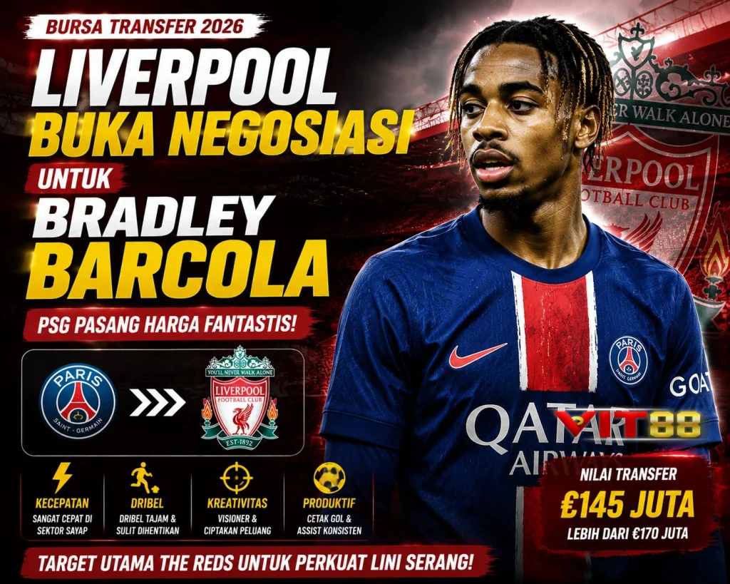 Liverpool Buka Negosiasi untuk Bradley Barcola, PSG Pasang Harga Fantastis