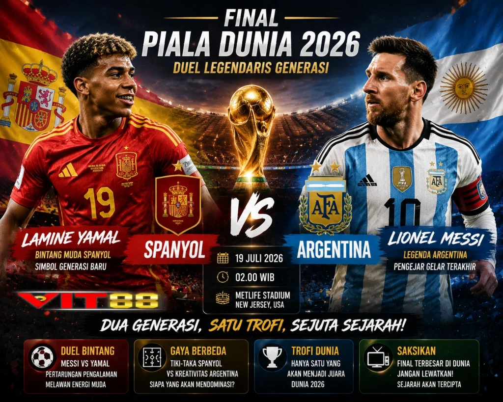 Spanyol vs Argentina Final Piala Dunia 2026: Messi Hadapi Generasi Baru Lamine Yamal