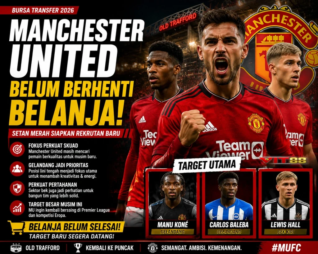 Manchester United Belum Berhenti Belanja, Setan Merah Siapkan Rekrutan Baru