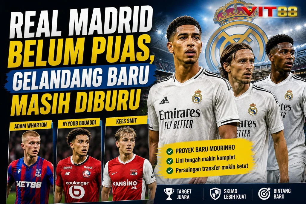 Real Madrid Belum Puas, Gelandang Baru Masih Diburu