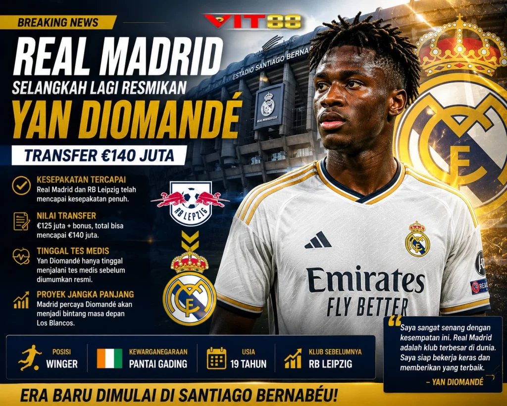 Real Madrid Selangkah Lagi Resmikan Yan Diomandé, Transfer €140 Juta