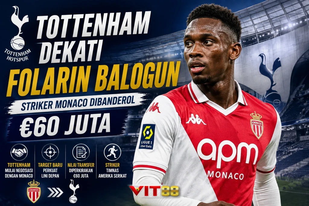 Tottenham Dekati Folarin Balogun, Striker Monaco Dibanderol €60 Juta
